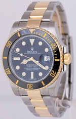 MINT Rolex Submariner Date Ceramic Black 40mm 18K Gold Steel Two-Tone 116613 LN