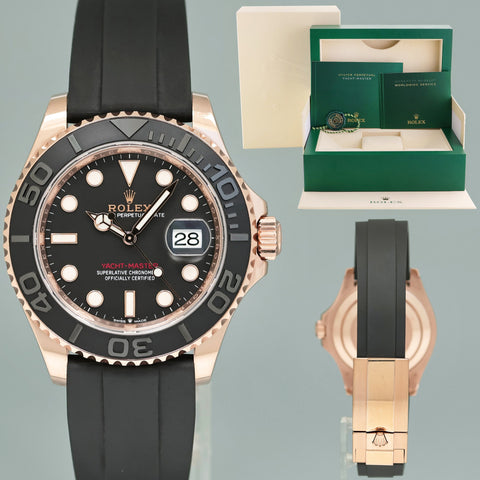 MINT 2022 Rolex Yacht-Master 126655 Everose 40mm Oysterflex Watch Box