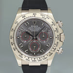 MINT 2010 Rolex Daytona White Gold 116519 Slate Grey Racing Rubber Watch Box
