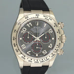 MINT 2010 Rolex Daytona White Gold 116519 Slate Grey Racing Rubber Watch Box