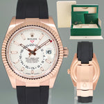 NEW 2025 Rolex Sky-Dweller Rose Gold White Stick Oysterflex 336235 Watch Box