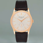 MINT Patek Philippe Calatrava 5196R Rose Gold Brown Leather 37mm Watch Box