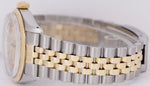 Rolex DateJust 36mm CHAMPAGNE Two-Tone 14K Yellow Gold Stainless Watch 16013