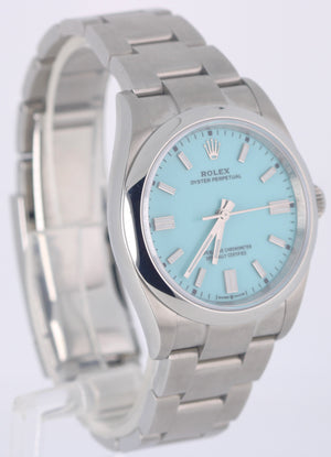 2023 Rolex Oyster Perpetual FACTORY Turquoise Tiffany Blue 36mm 126000 Watch BOX