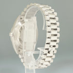 MINT 2020 Rolex Platinum President Day Date 40 Blue Baguette Diamond 228206 Watch