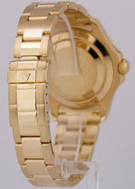 Rolex Yacht-Master 40mm WHITE 18K Yellow Gold NO-HOLES Oyster Watch 16628 BOX