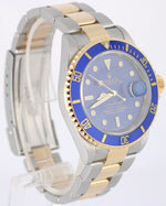 Rolex Submariner 16613 REHAUT Two-Tone 18K Gold & Stainless Steel Blue Dial