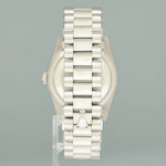 MINT Rolex Platinum Day Date President 118206 Teardrop Sapphire 36mm Watch Box