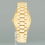 Rolex President 18238 Day Date 36mm Black Tapestry Double Quick Yellow Gold Watch