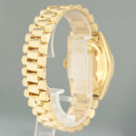 Rolex President 18238 Day Date 36mm Black Tapestry Double Quick Yellow Gold Watch