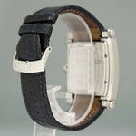 Ladies Chopard 18k White Gold Steel Square 35mm Happy Sport 8447 Floating Diamond Watch