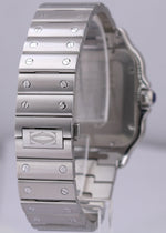 MINT Cartier Santos 39.8mm White Roman Automatic Stainless Steel 4072 WSSA0018