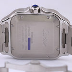 MINT Cartier Santos 39.8mm White Roman Automatic Stainless Steel 4072 WSSA0018