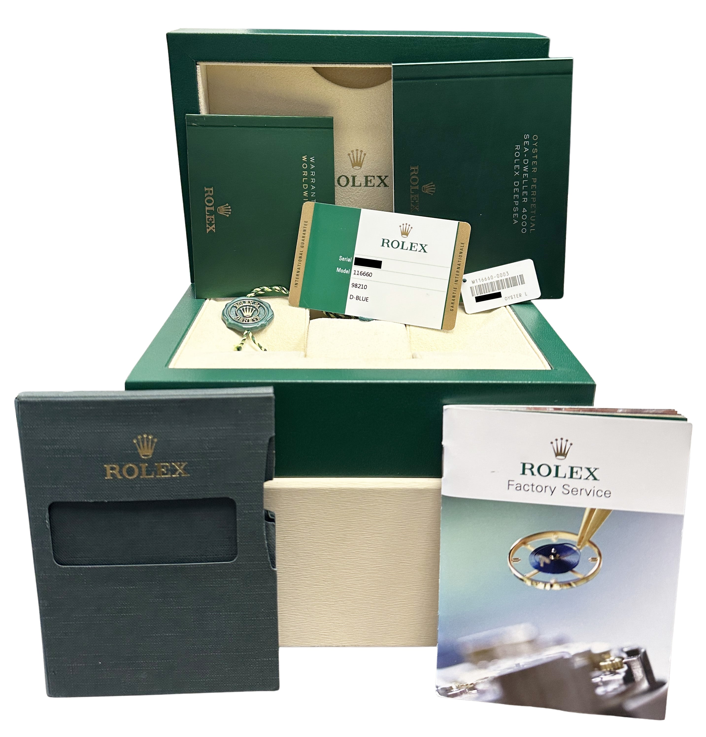 Rolex Sea-Dweller Deepsea 'James Cameron' PAPERS Blue 44mm 116660 Watch BOX