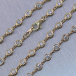 14k Yellow Gold 6.16ctw Diamonds By The Yard 18" Necklace