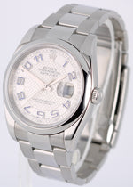 Rolex DateJust 36 Steel Silver CONCENTRIC Blue Arabic 36mm 116200 Watch