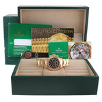 Rolex Daytona 16528 Zenith Black Diamond 40mm Yellow Gold Chrono Watch Box