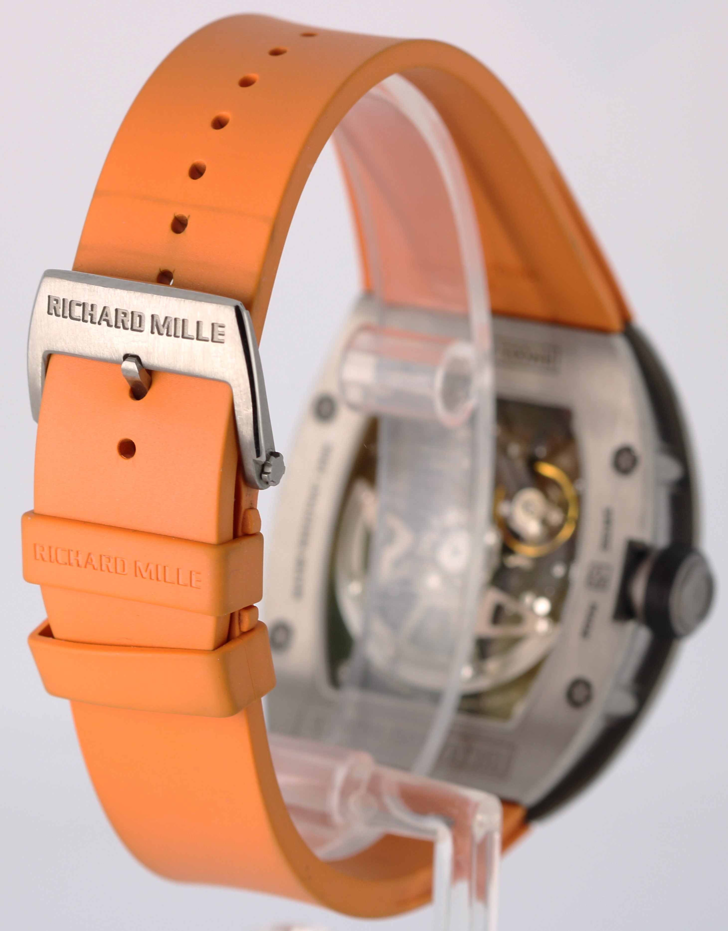 Richard Mille RM005 Titanium Skeleton 38mm Automatic Orange Rubber Watch