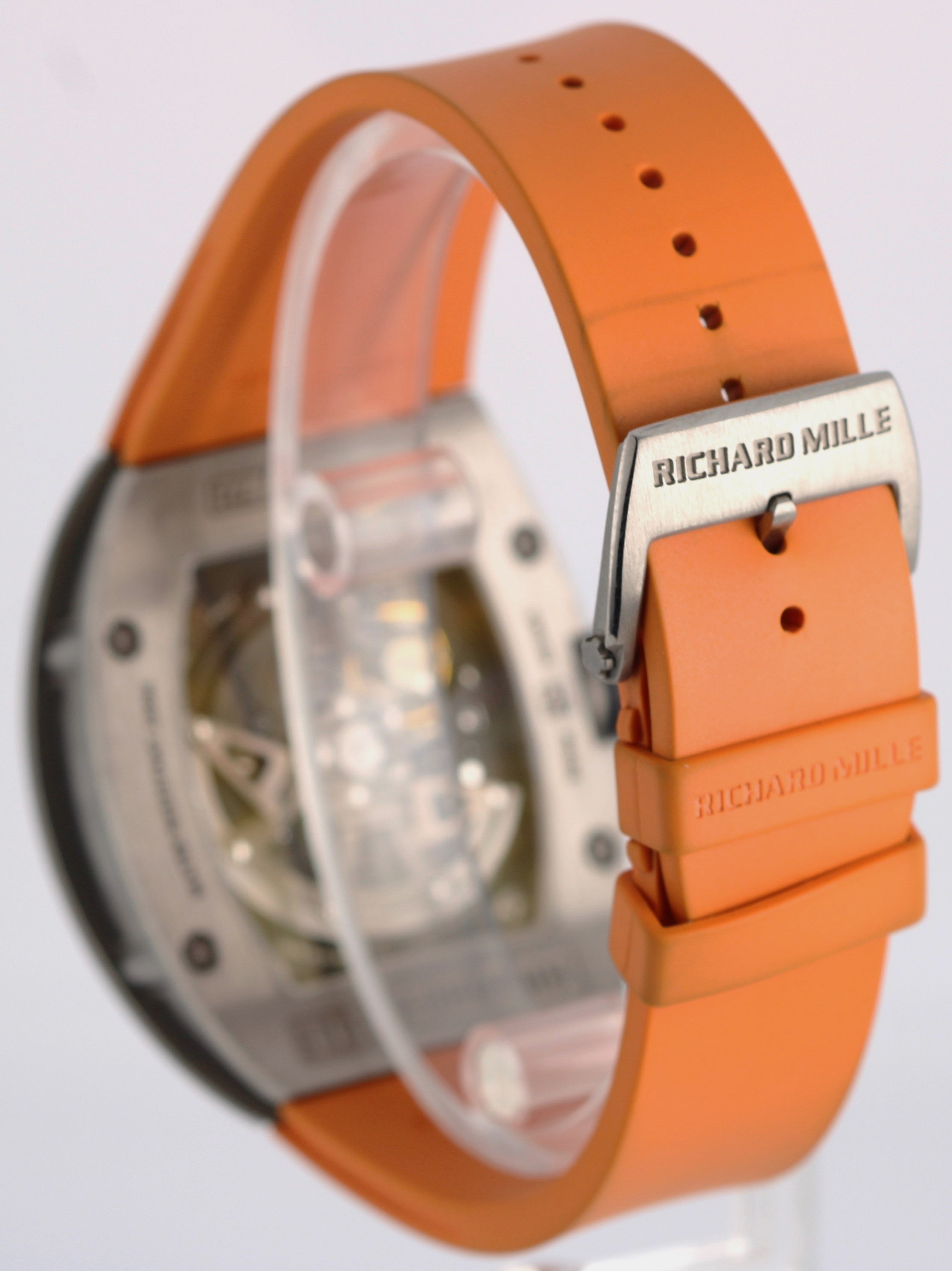 Richard Mille RM005 Titanium Skeleton 38mm Automatic Orange Rubber Watch