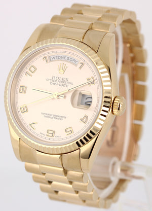 Rolex Day-Date President 18K Yellow Gold Champagne 36mm 118238 Watch