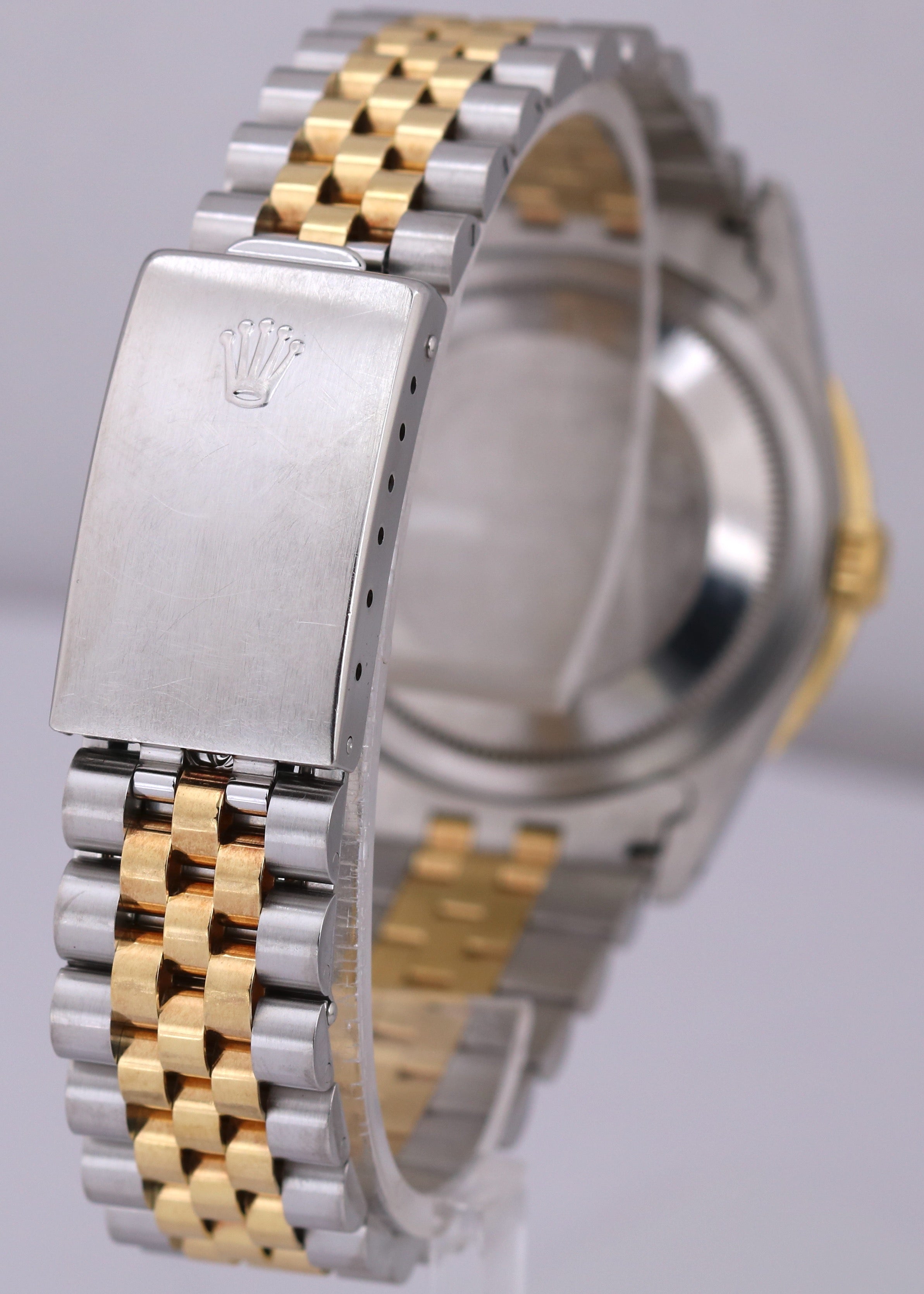 UNPOLISHED Rolex DateJust Turn-O-Graph Thunderbird 36mm CHAMPAGNE 18K Gold 16263