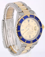 Rolex Submariner Date 40mm Two-Tone SERTI DIAMOND CHAMPAGNE 16613 NO-HOLES Watch