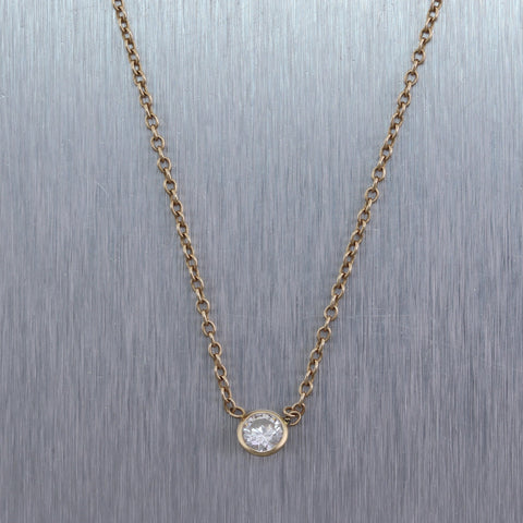 14k Yellow Gold 0.33ct Diamond By The Yard 18" Necklace