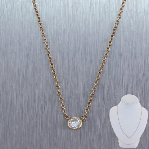 14k Yellow Gold 0.33ct Diamond By The Yard 18" Necklace