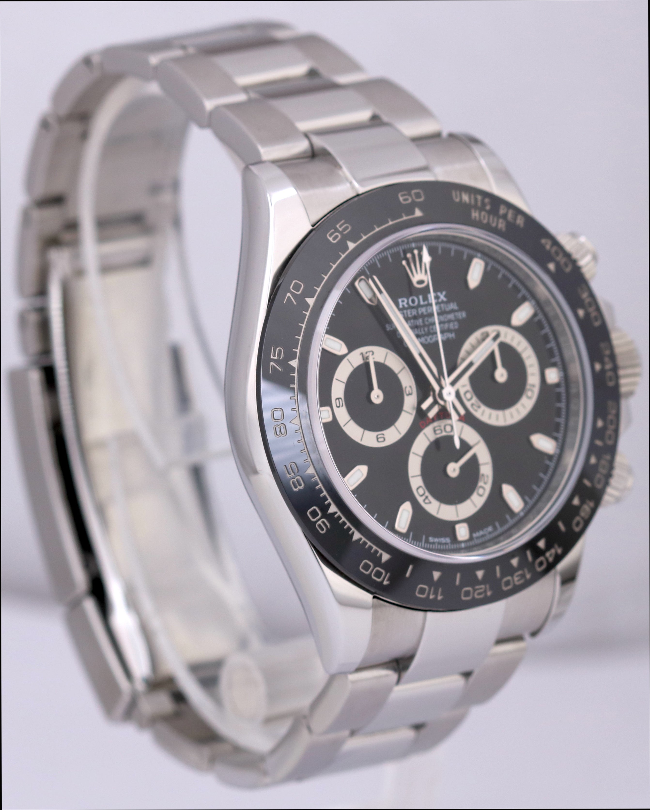 MINT PAPERS Rolex Daytona Cosmograph Black CERAMIC Stainless Steel 116500 LN BOX