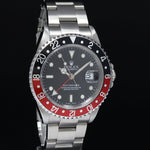 2001 MINT Rolex GMT-Master II Coke Red Black Steel 16710 40mm Watch Box