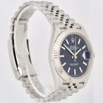 MINT Rolex DateJust 41 BLUE 18K Gold Steel JUBILEE Fluted 41mm Date Watch 126334