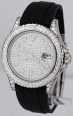 Rolex Yacht-Master 18K White Gold BAGUETTE PAVE DIAMOND DIAL 42mm 226679 TBR B+P