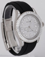 Rolex Yacht-Master 18K White Gold BAGUETTE PAVE DIAMOND DIAL 42mm 226679 TBR B+P