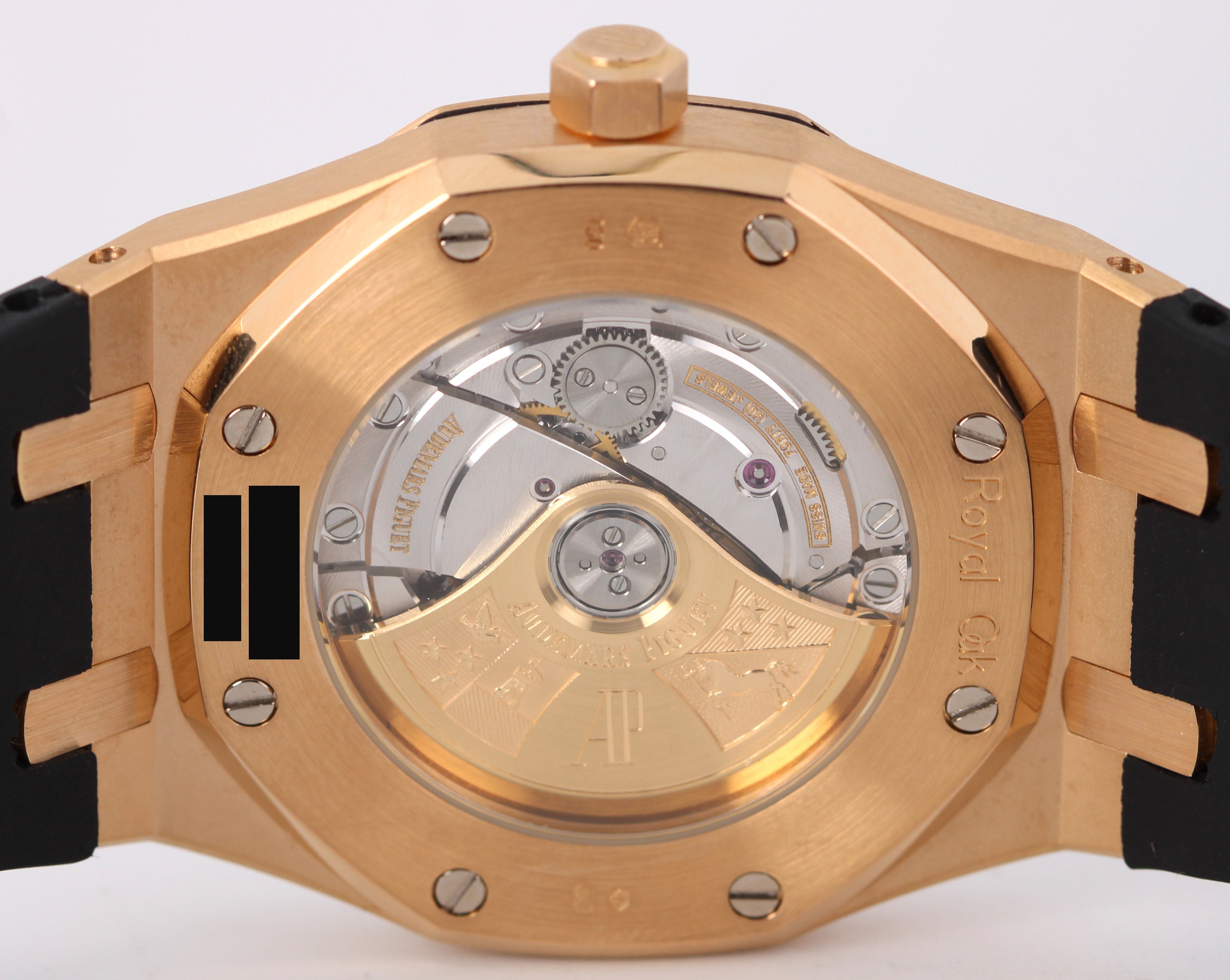 Audemars Piguet Royal Oak 18k Rose Gold Black 39mm 15300OR.OO.D002CR.01 Watch