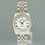 2007 MINT PAPERS Ladies Rolex DateJust 179174 White Roman Jubilee Watch Box
