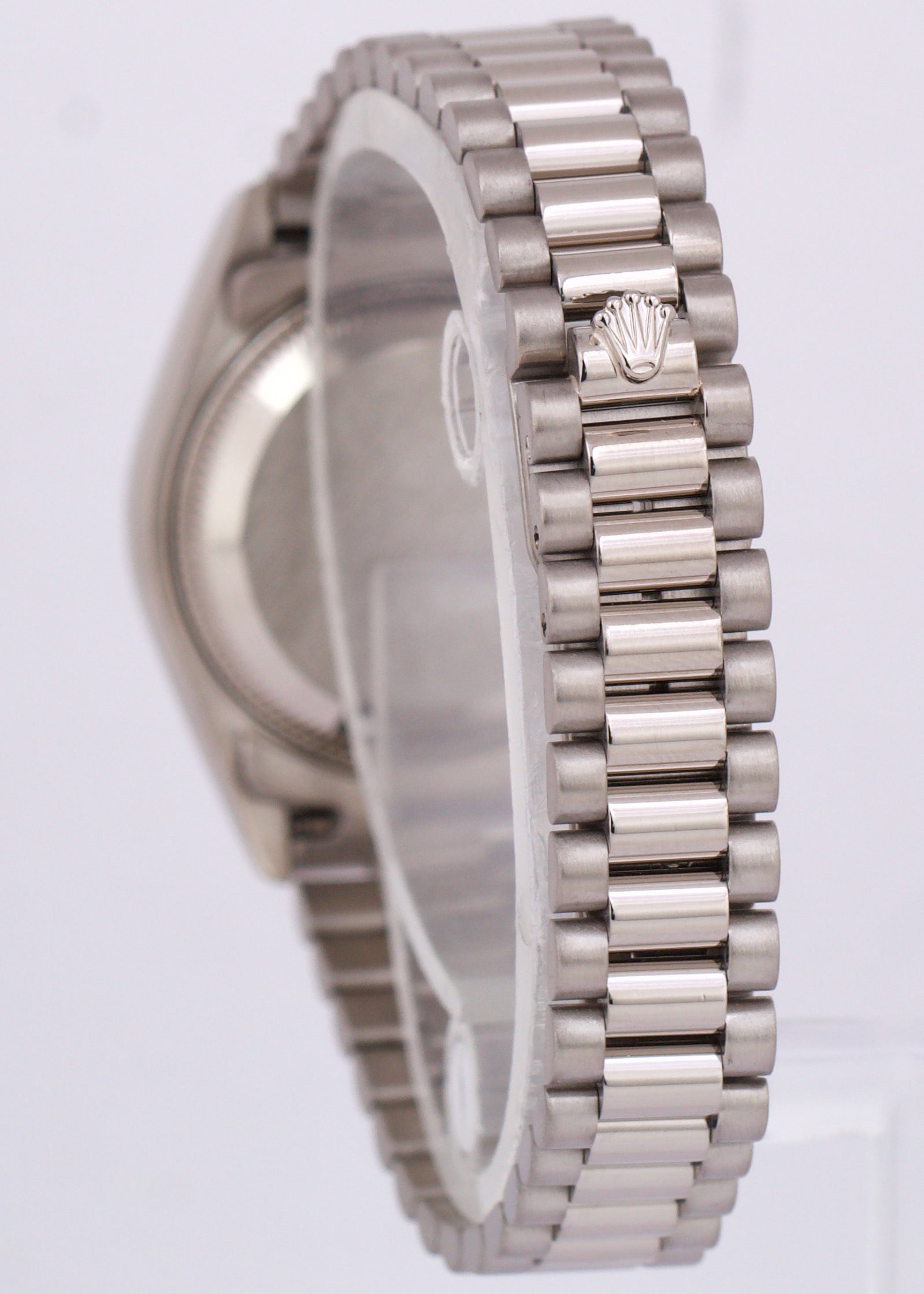 2002 Rolex DateJust President 26mm 18K White Gold SILVER DIAMOND 79179 Watch