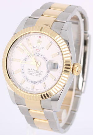 Rolex Sky-Dweller Two-Tone 18K Gold Steel White 42mm Oyster 326933 Watch