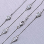 Modern 14k White Gold 2.00ctw Diamonds By The Yard 18" Necklace