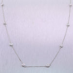 Modern 14k White Gold 2.00ctw Diamonds By The Yard 18" Necklace