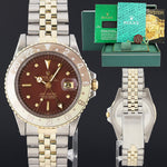 Rolex GMT-Master 1675 Two-Tone Gold Jubilee Steel Brown Root Beer Nipple Watch Box