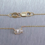 14k Yellow Gold 0.35ct Marquise Cut Diamond 18" Adjustable Necklace