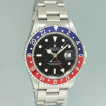 1998 PAPERS Rolex GMT-Master 16700 Pepsi 40mm Blue Red Steel Watch Box