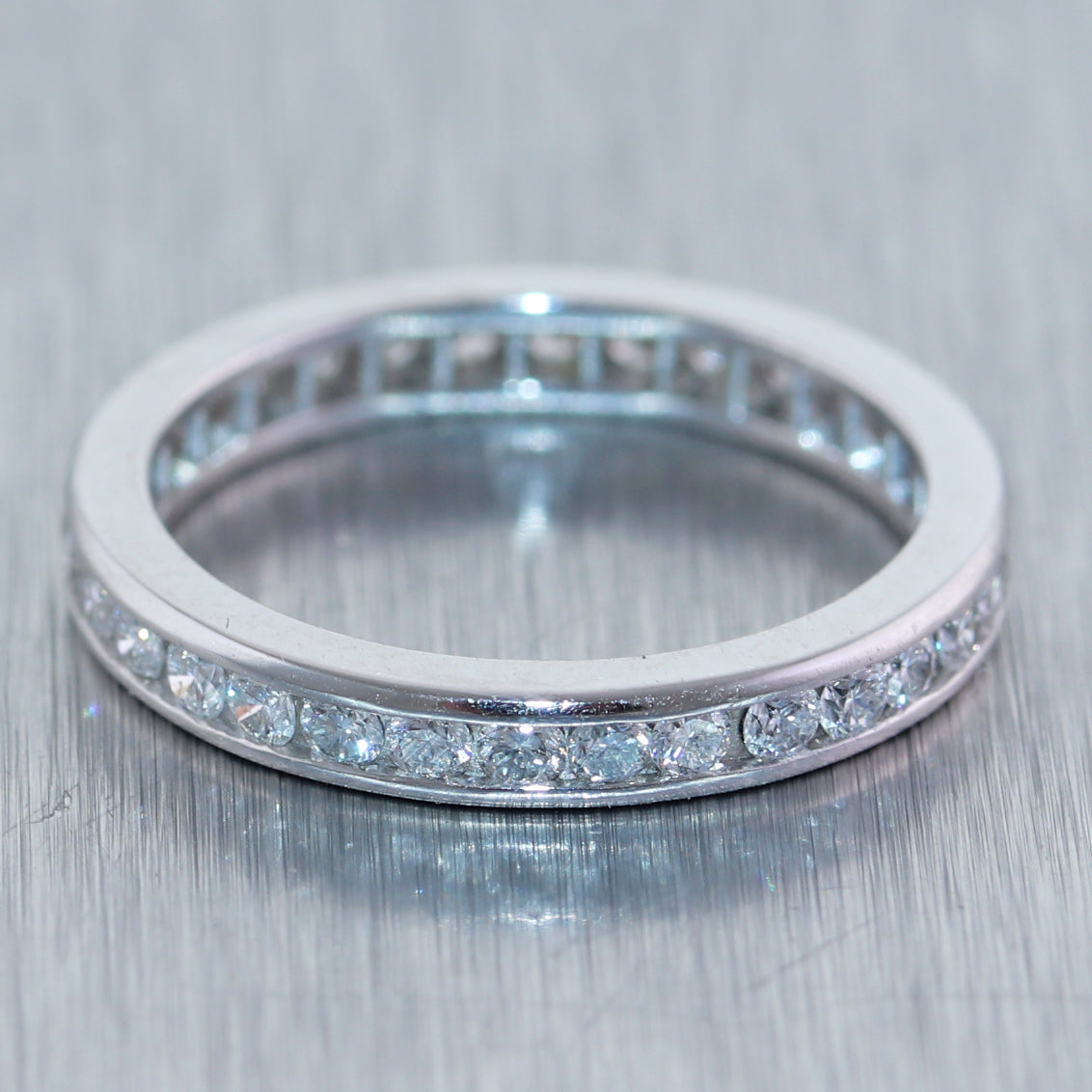 Tiffany & Co. Platinum 0.65ctw Diamond Eternity Wedding Band Ring