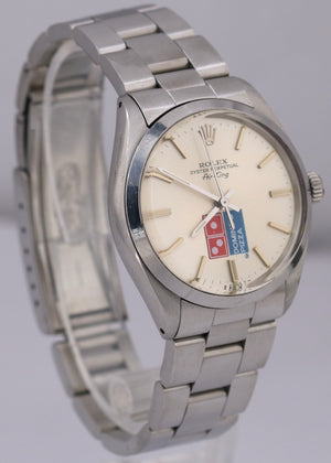 Rolex Oyster Perpetual Air-King DOMINOS 34mm Silver Stainless Steel 5500 Watch