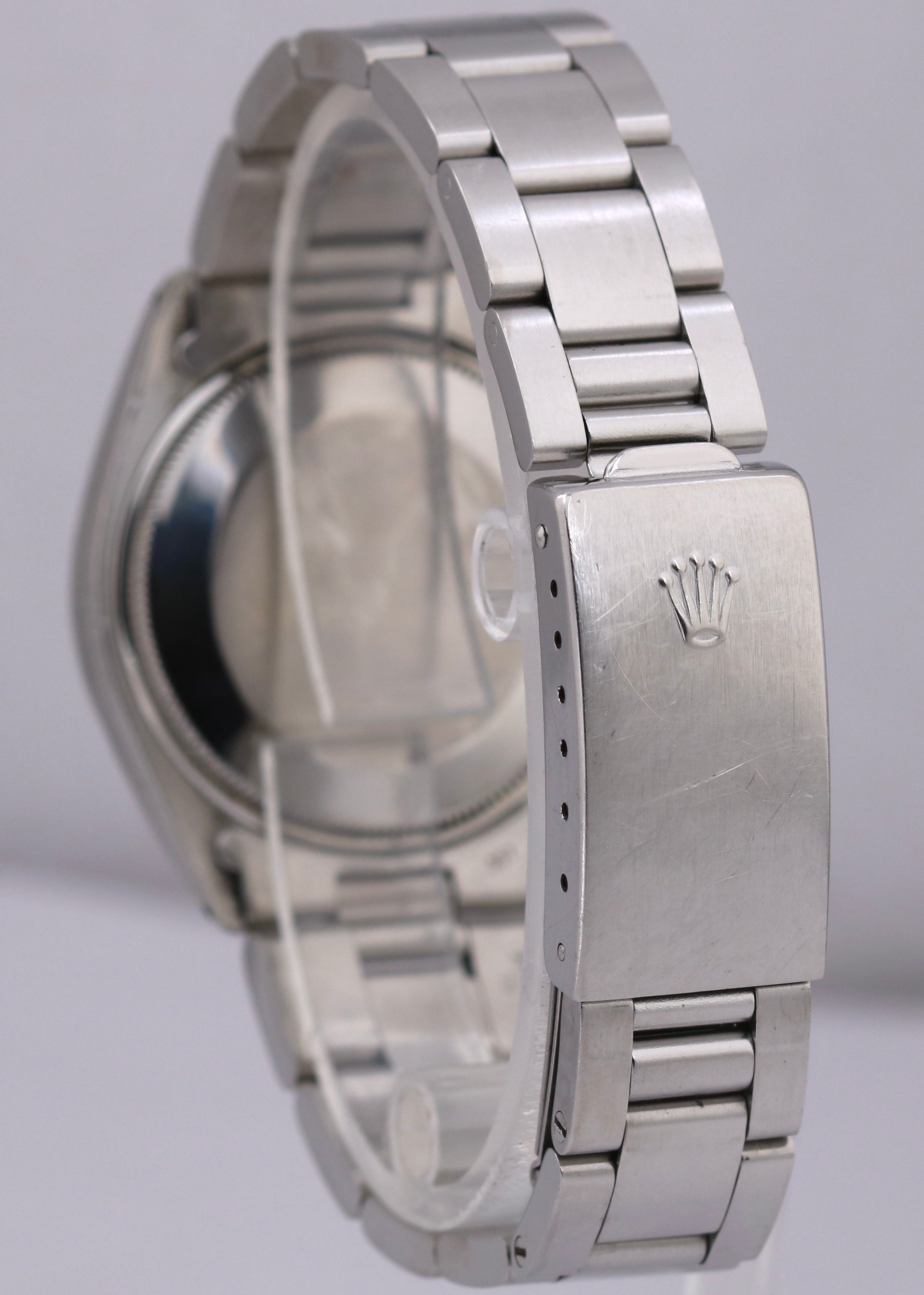 Rolex Oyster Perpetual Air-King DOMINOS 34mm Silver Stainless Steel 5500 Watch