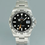 2018 MINT Rolex Explorer II 42mm 216570 Black Dial Steel Oyster Watch Box