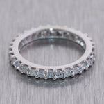 18k White Gold 1.25ctw Round Cut Diamond Eternity Band Ring