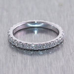 14k White Gold 1ctw Round Cut Diamond Eternity Band Ring