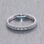 14k White Gold 1ctw Round Cut Diamond Eternity Band Ring