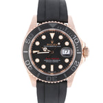 Rolex Yacht-Master 18K Everose Gold Oysterflex Black 40mm 126655 Watch